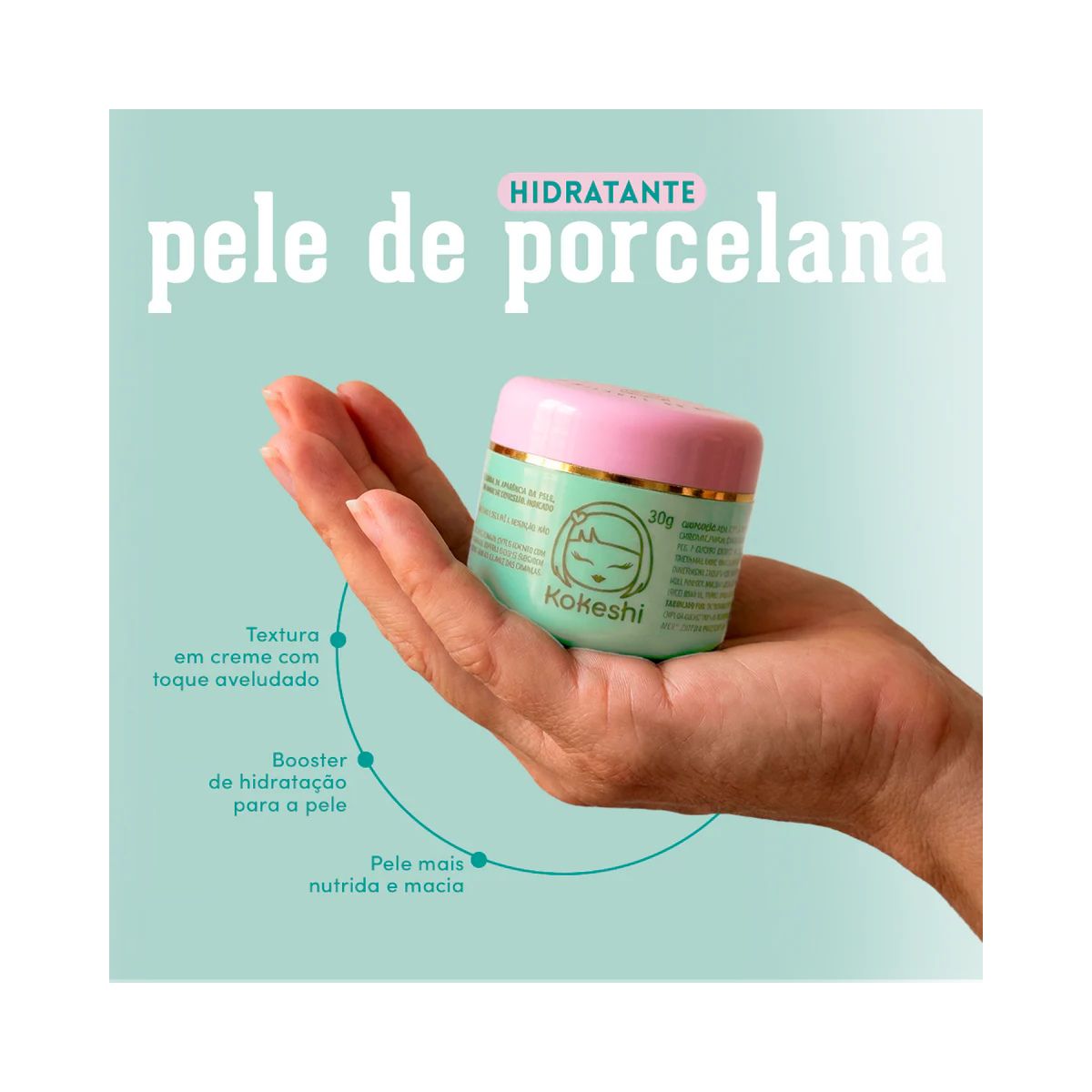 HIDRATANTE FACIAL PELE DE PORCELANA KOKESHI 30G