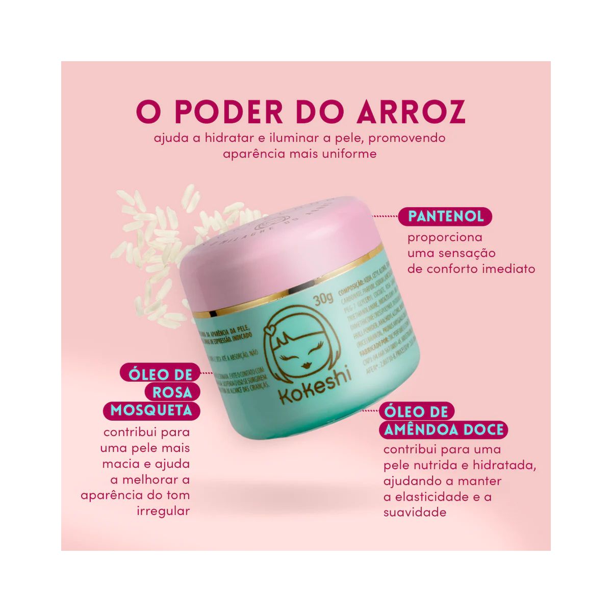HIDRATANTE FACIAL PELE DE PORCELANA KOKESHI 30G