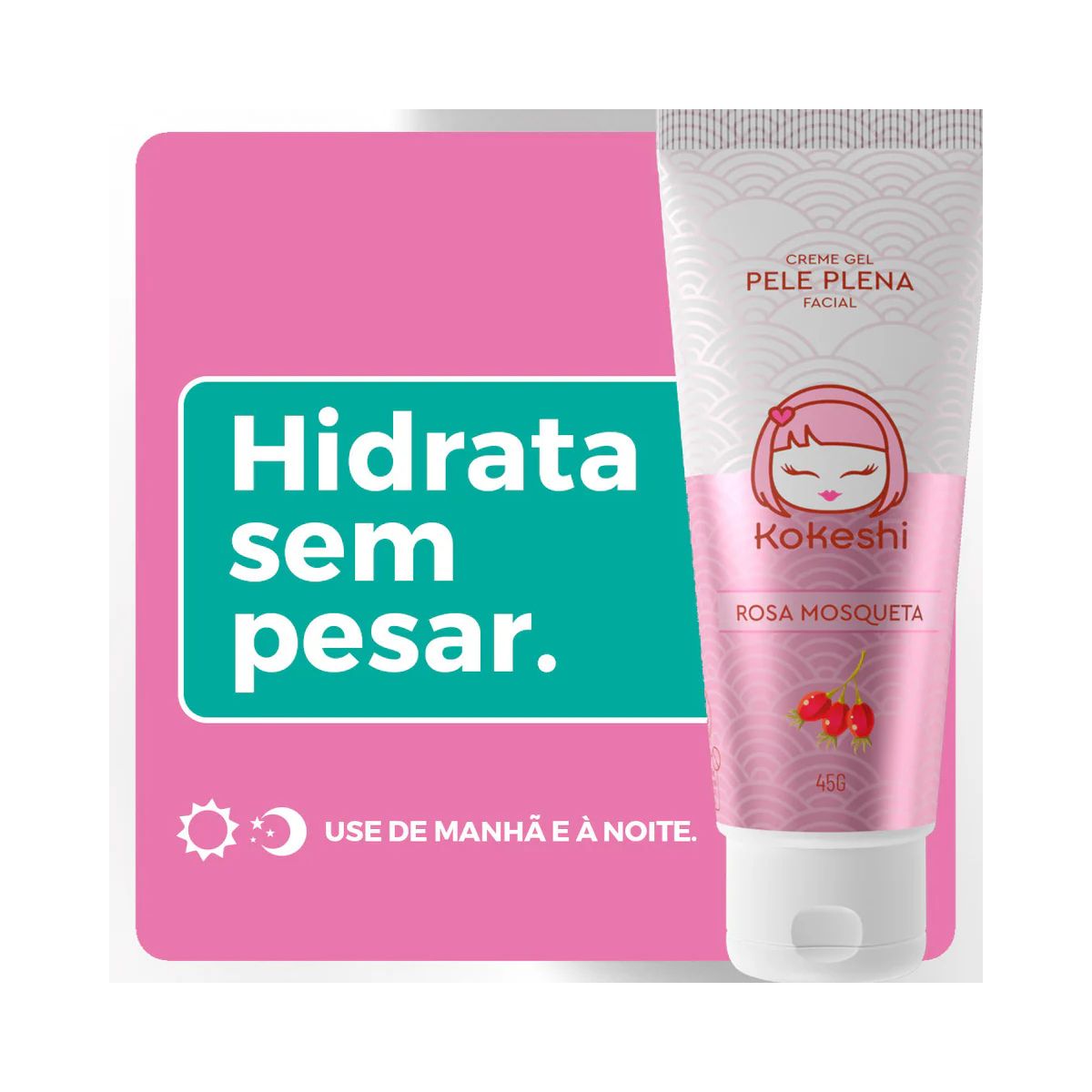 CREME GEL FACIAL PELE PLENA KOKESHI 45G