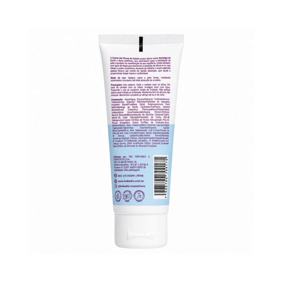 CREME GEL FACIAL CHUVA DE OZÔNIO KOKESHI 45G