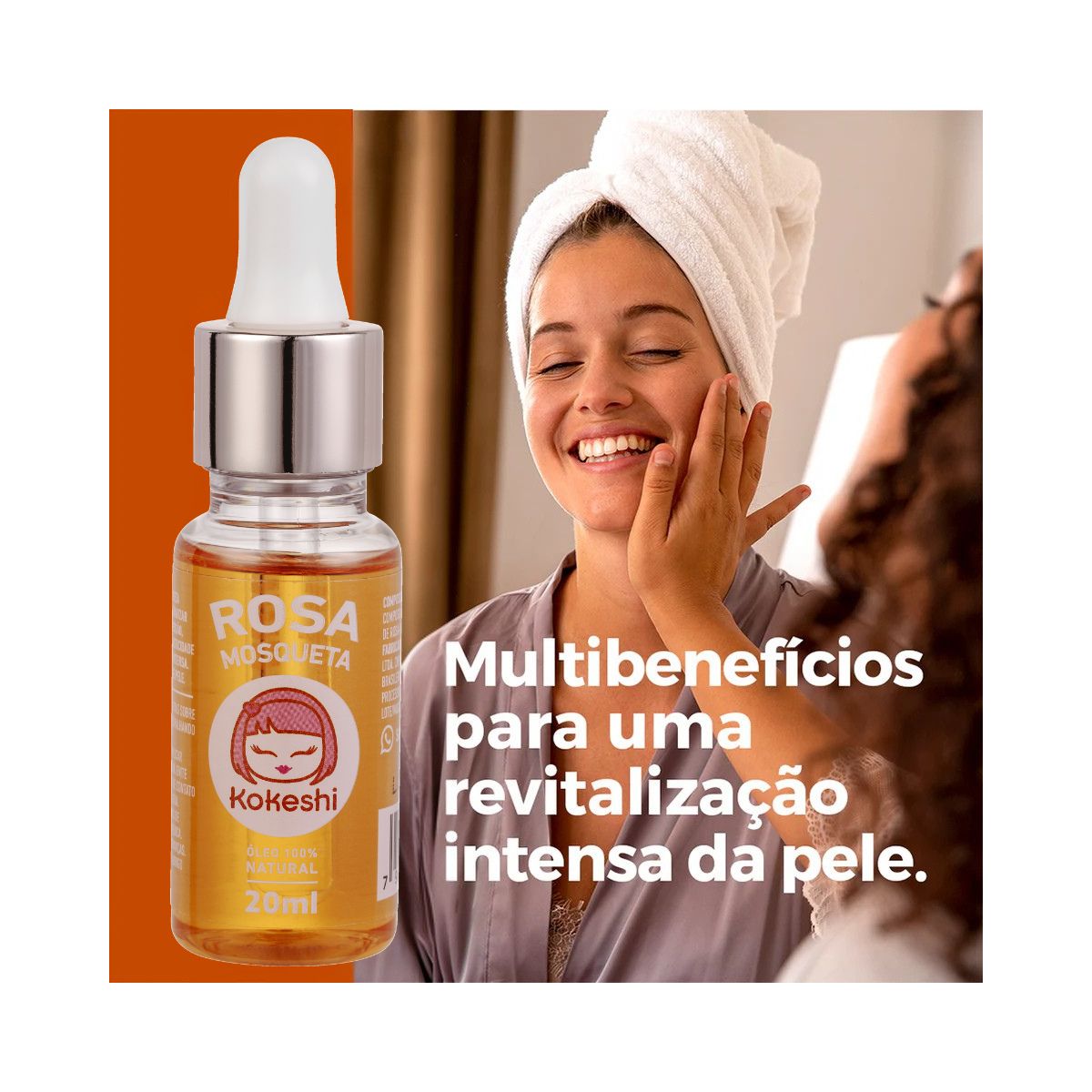 ÓLEO DE ROSA MOSQUETA 100% KOKESHI 20ML