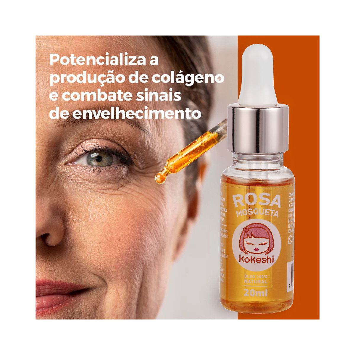 ÓLEO DE ROSA MOSQUETA 100% KOKESHI 20ML