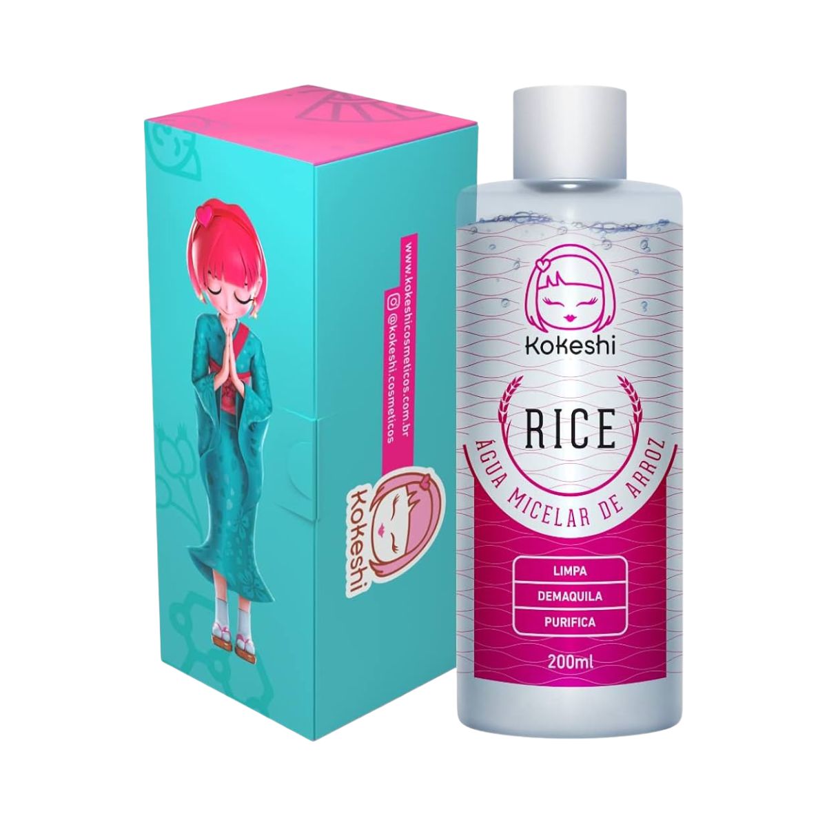 ÁGUA MICELAR DE ARROZ RICE KOKESHI 200ML