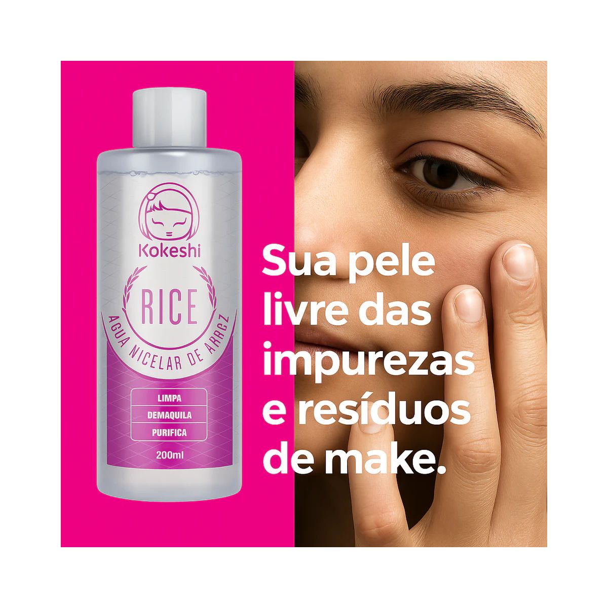 ÁGUA MICELAR DE ARROZ RICE KOKESHI 200ML