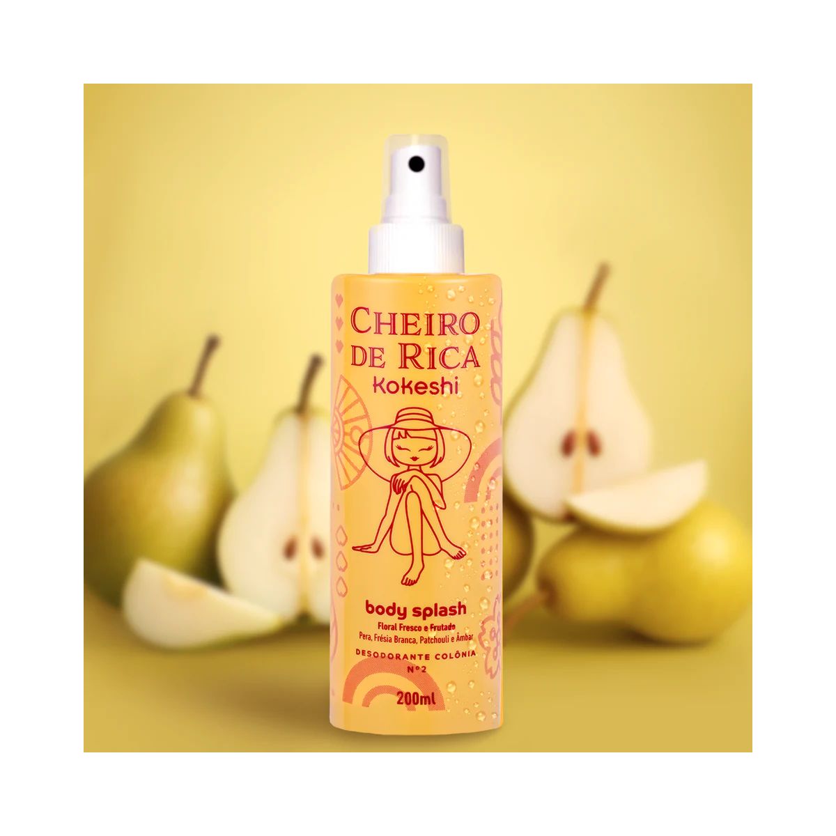BODY SPLASH CHEIRO DE RICA FLORAL FRESCO FRUTADO 200ML