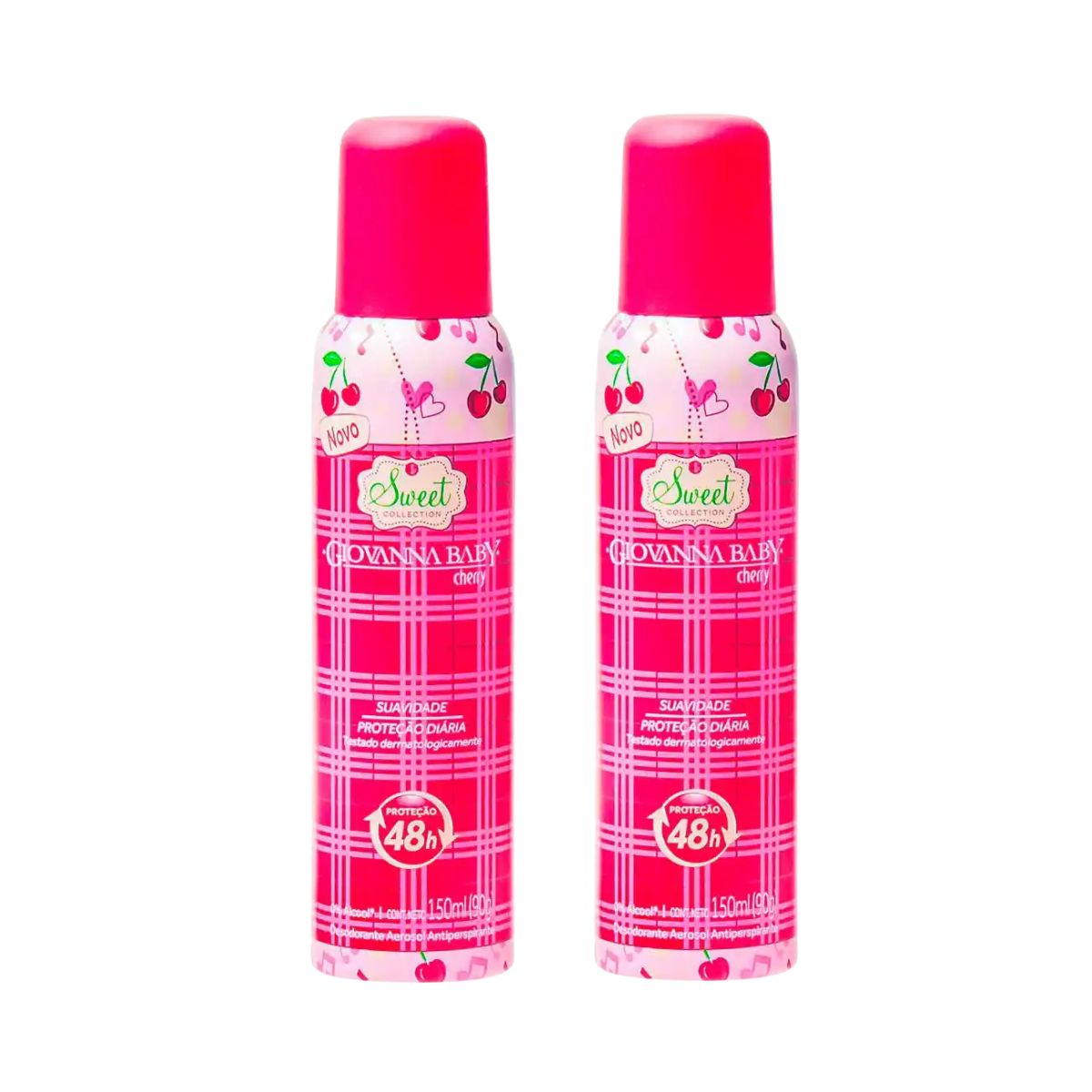 KIT GIOVANNA BABY 2 DESODORANTES AEROSSOL CHERRY 150ML