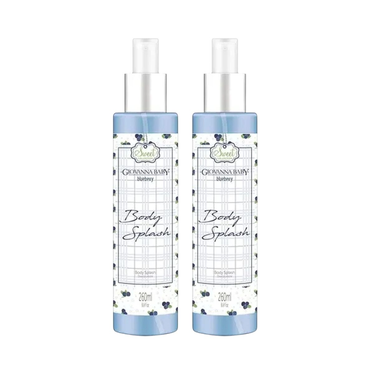 KIT GIOVANNA BABY 2 BODYS SPLASH BLUEBERRY 260ML