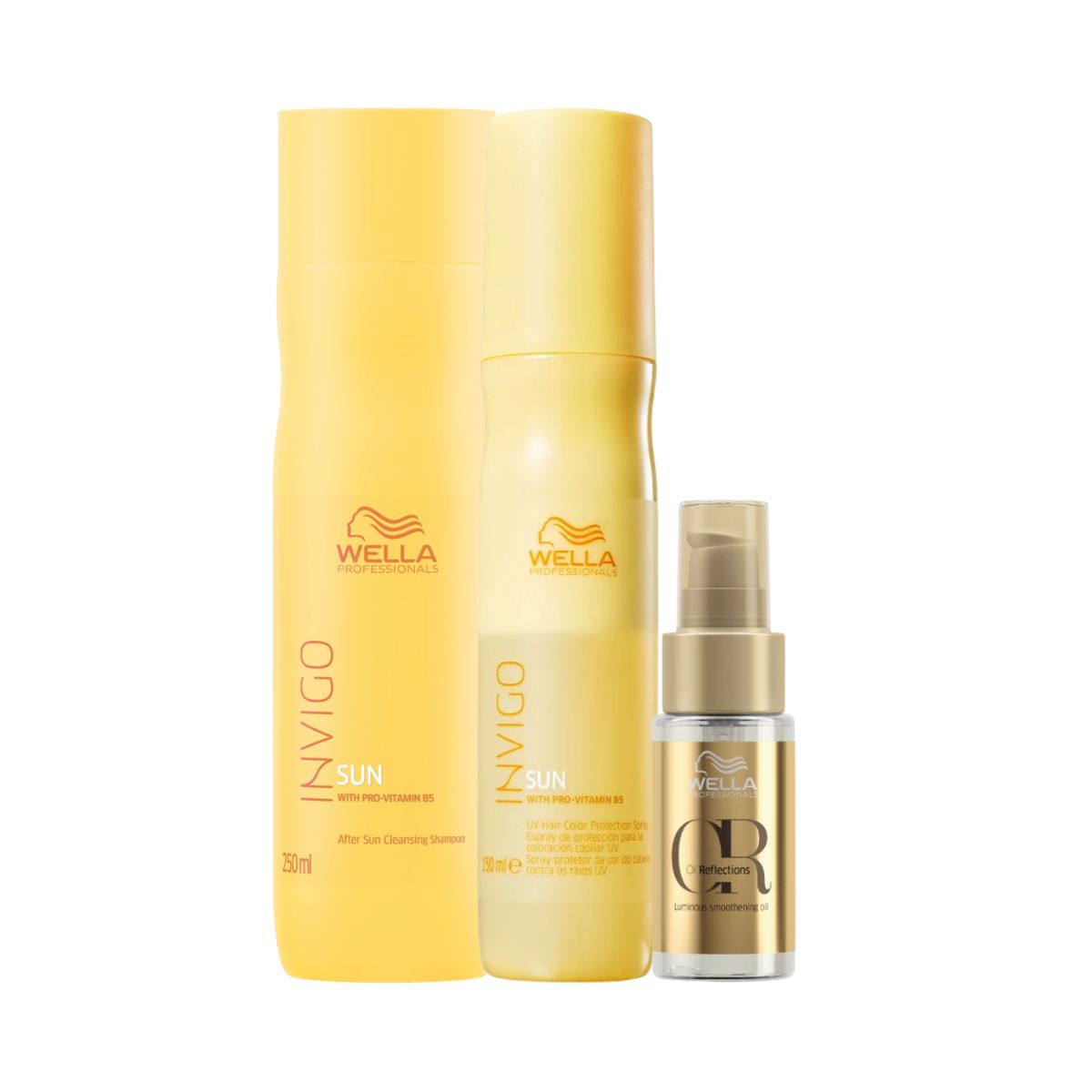 KIT WELLA SUN PÓS SOL SHAMPOO 250ML + SPRAY 150ML + ÓLEO OIL REFLECTIONS 30ML