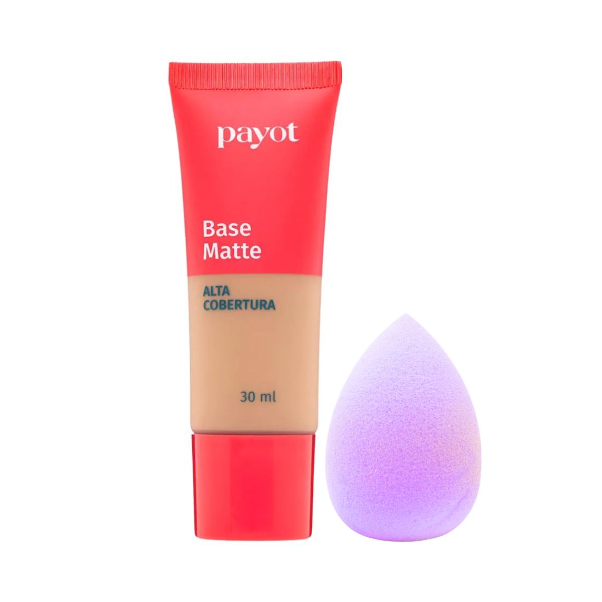 KIT PAYOT BASE MATTE COR 03 30ML + ESPONJA PARA MAQUIAGEM