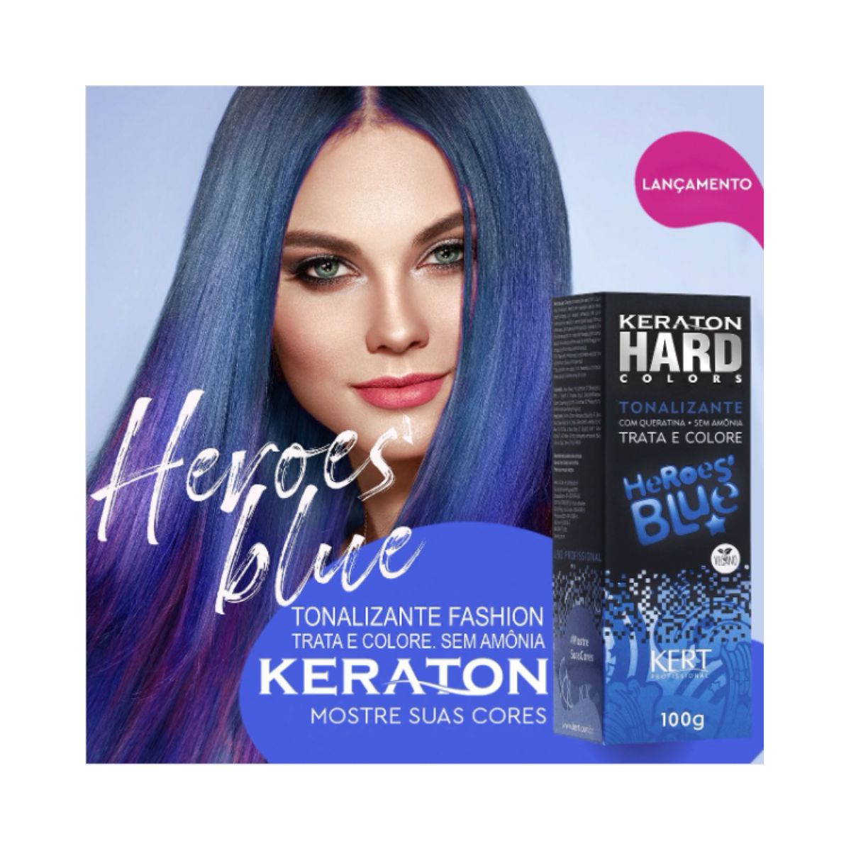 TONALIZANTE KERATON HARD HEROES BLUE KERT 100G