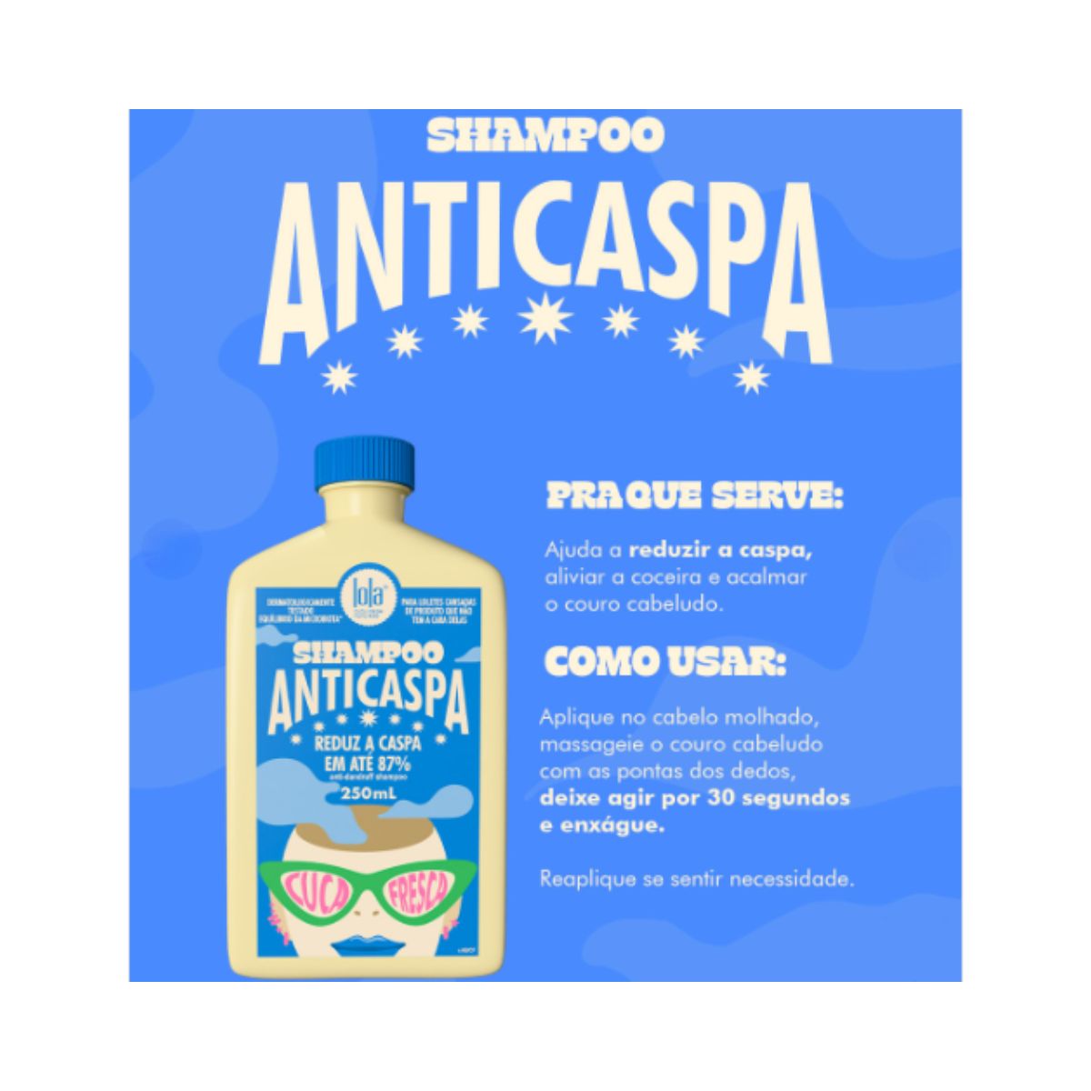 SHAMPOO ANTICASPA CUCA FRESCA LOLA COSMETICS 250ML