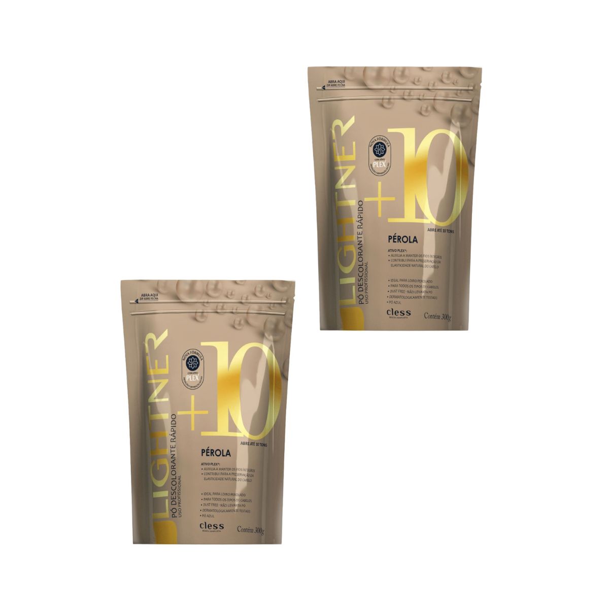 KIT CLESS 2 DESCOLORANTES LIGHTNER 10 TONS PÉROLA 300G