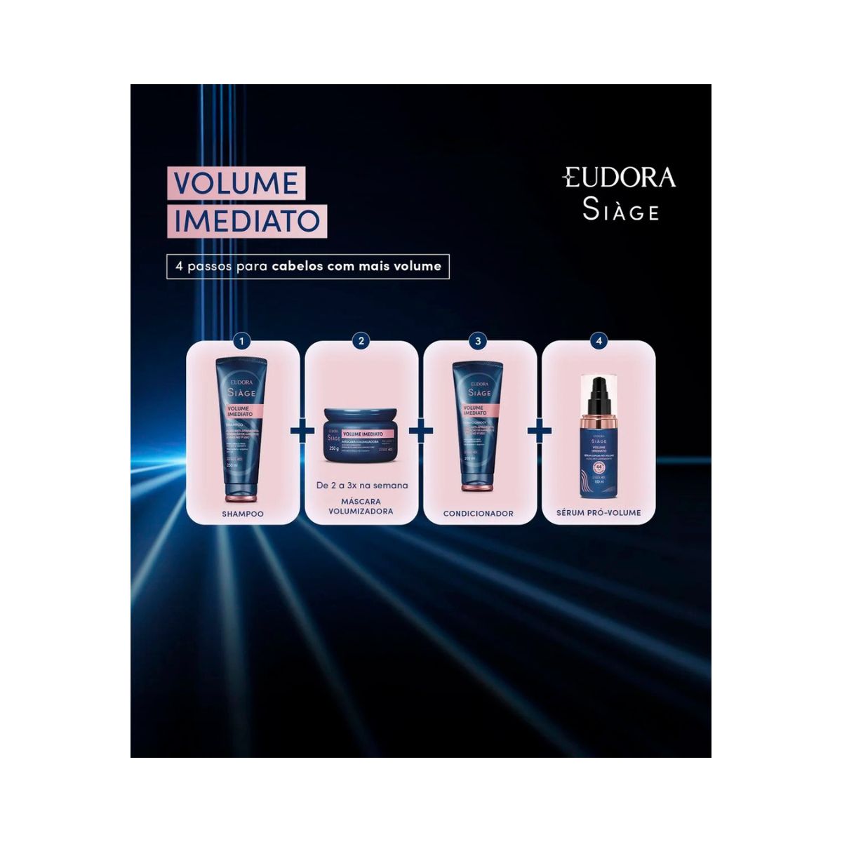 CONDICIONADOR SIÀGE VOLUME IMEDIATO EUDORA 200ML