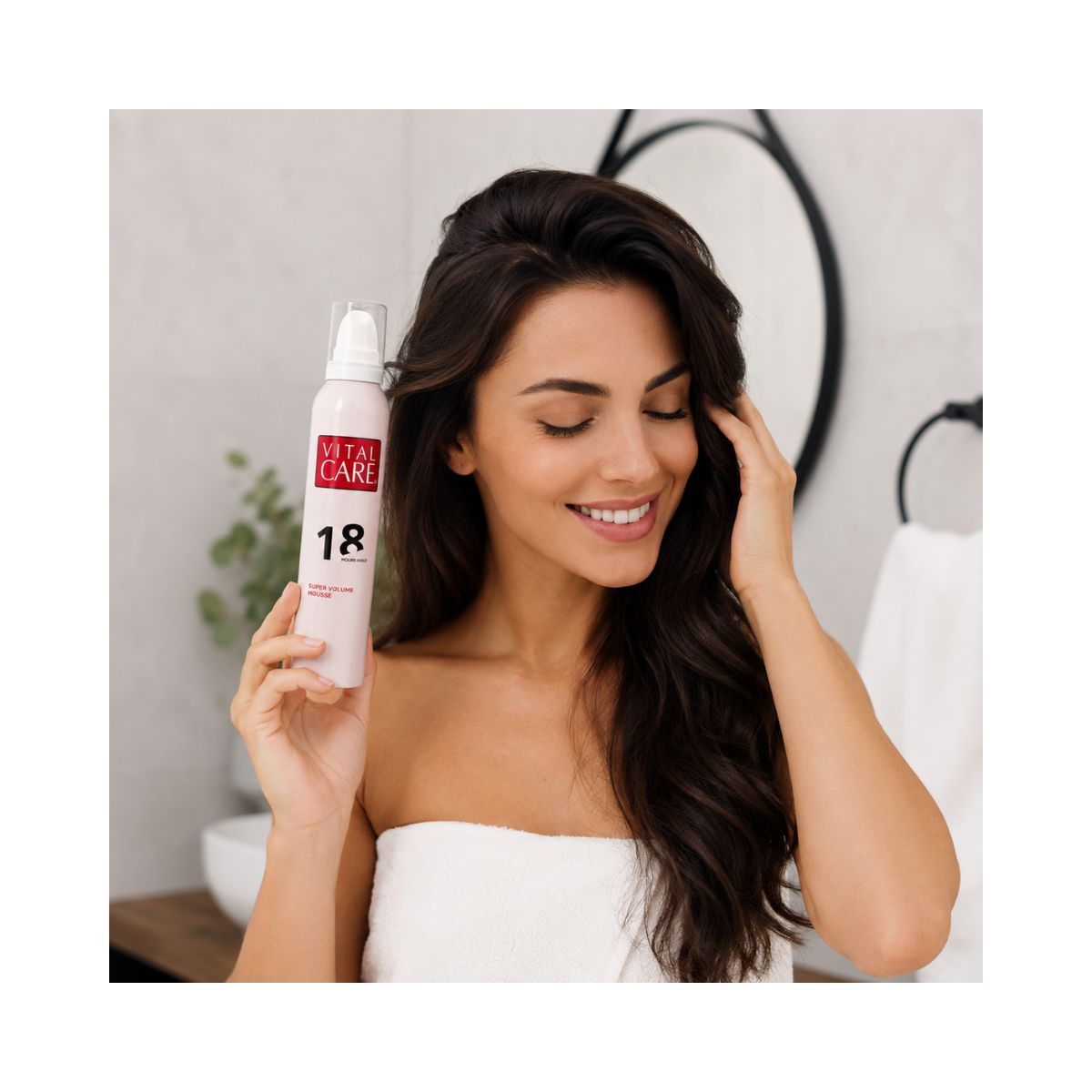 HAIR MOUSSE VITAL CARE SUPER VOLUME 18H 340G