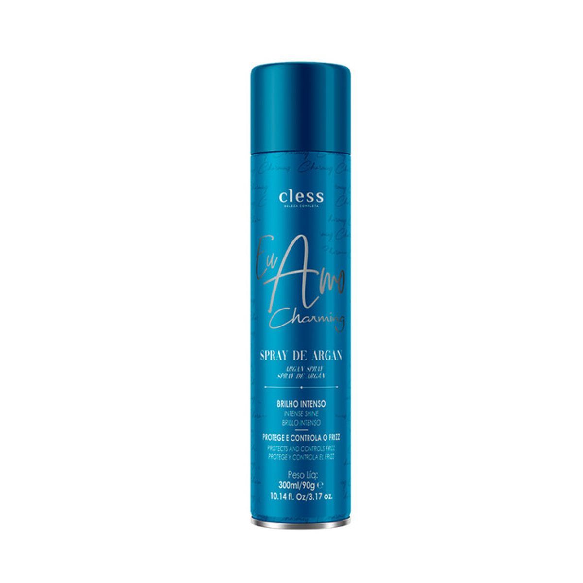 KIT CLESS 2 SPRAY DE BRILHO ARGAN EU AMO CHARMING 300ML