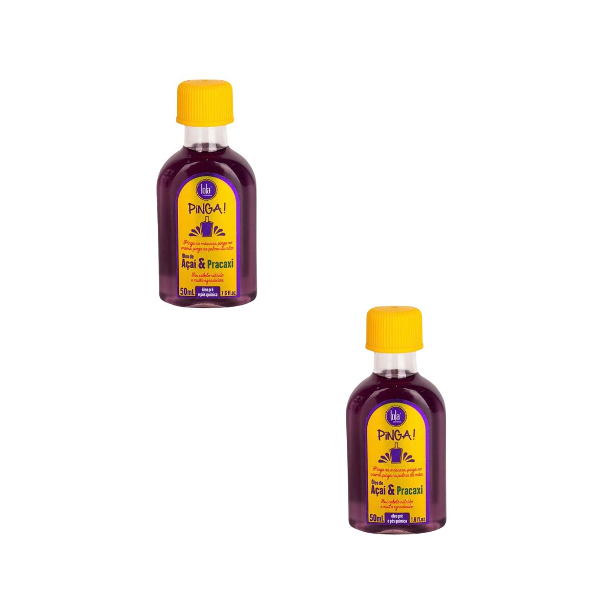 KIT LOLA 2 ÓLEOS CAPILAR PINGA AÇAÍ & PRACAXI 55ML