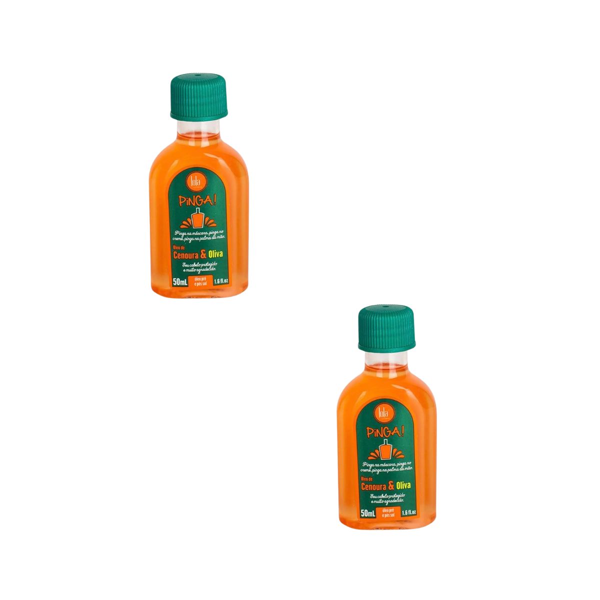 KIT LOLA 2 ÓLEOS CAPILAR PINGA CENOURA & OLIVA 55ML