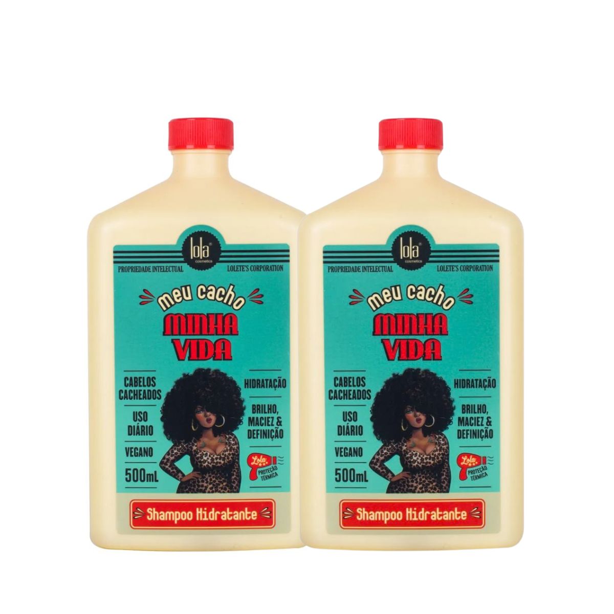 KIT LOLA 2 SHAMPOOS MEU CACHO MINHA VIDA 500ML