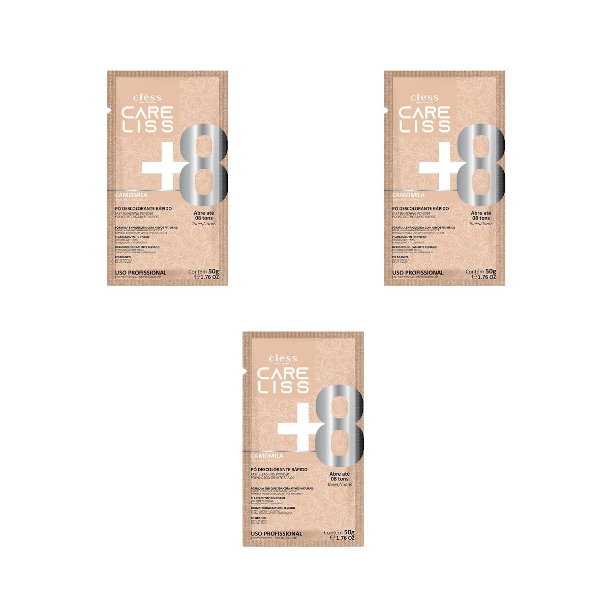 KIT CARE LISS 3 PÓS DESCOLORANTES CAMOMILA 50G