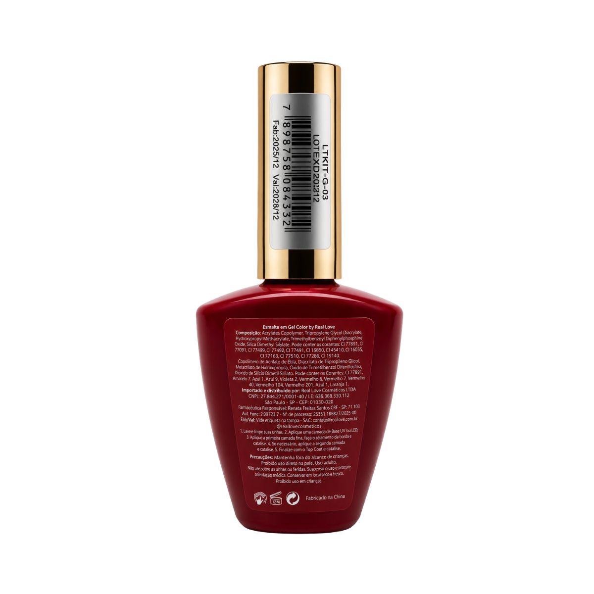 ESMALTE EM GEL REAL LOVE LINHA LIGHT 10ML LTKIT-G-03