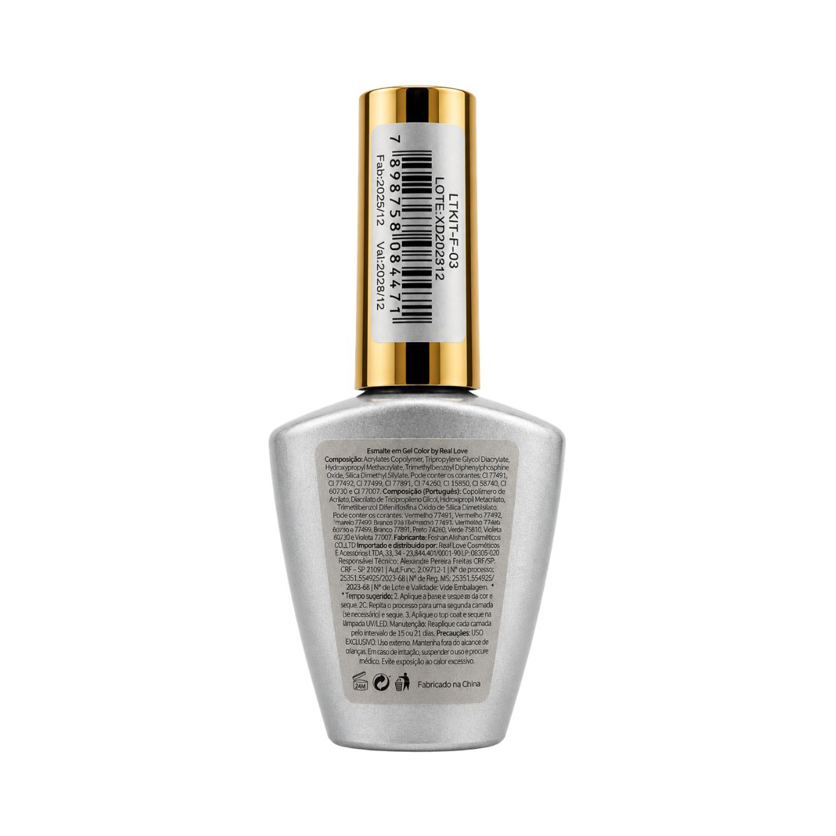 ESMALTE EM GEL REAL LOVE LINHA LIGHT 10ML LTKIT-F-03