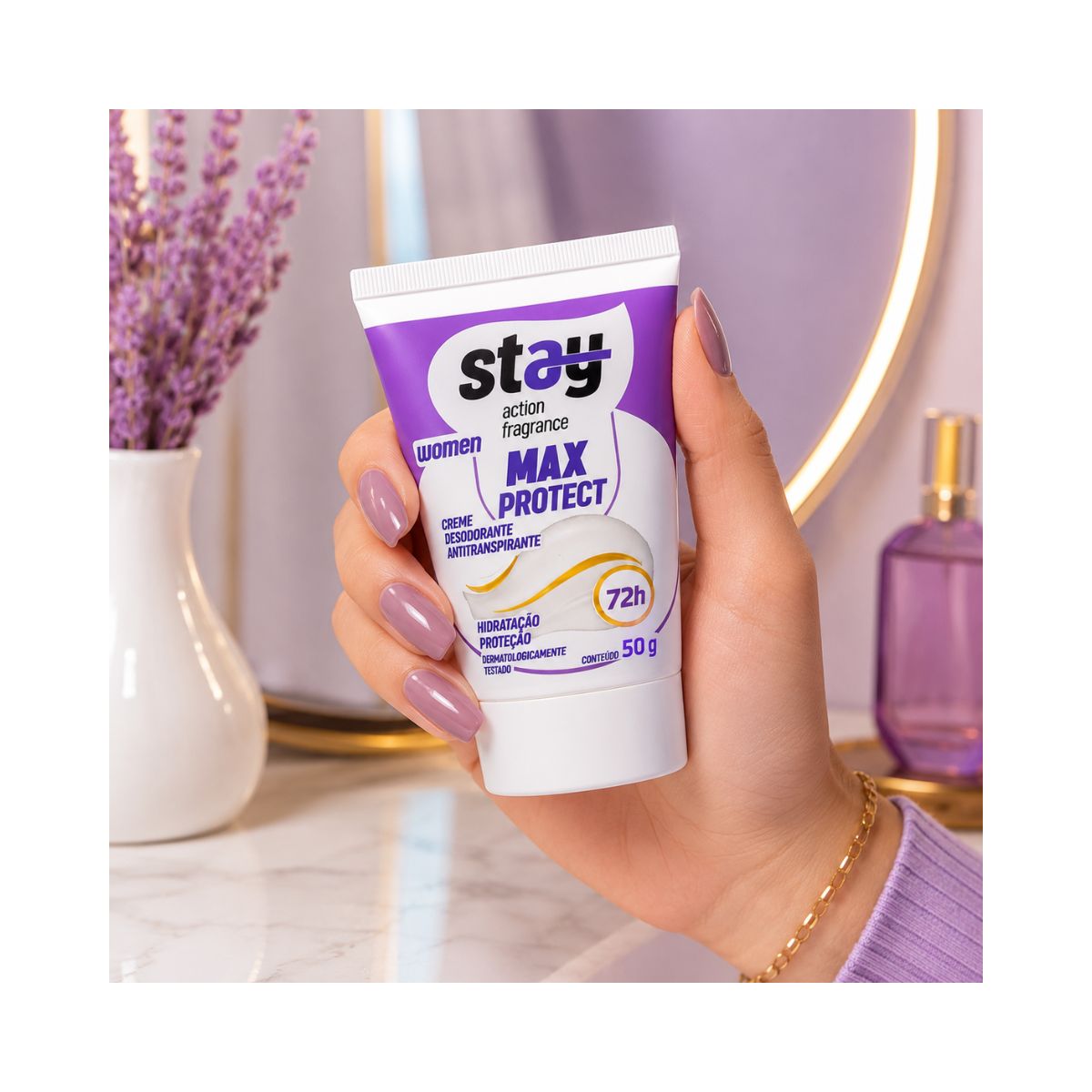 DESODORANTE EM CREME STAY MAX PROTECT WOMEN 50G