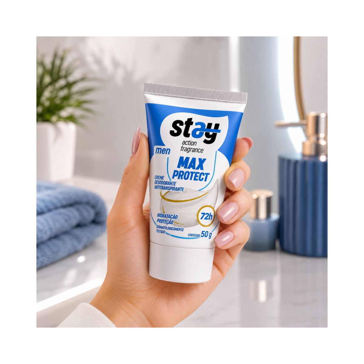 DESODORANTE EM CREME STAY MAX PROTECT MEN 50G