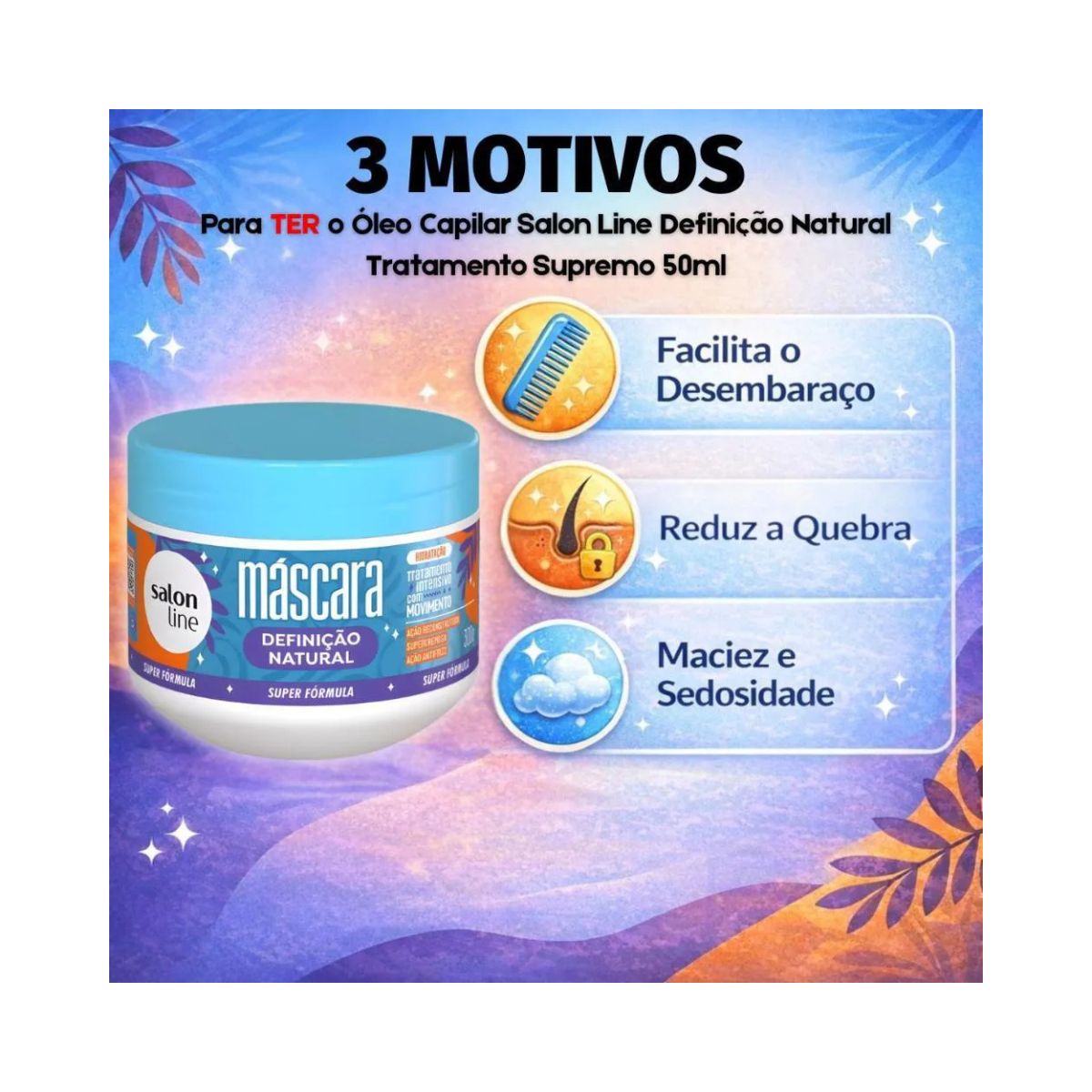 MASCARA CONDICIONANTE DEFINICAO NATURAL SALON LINE 300GR