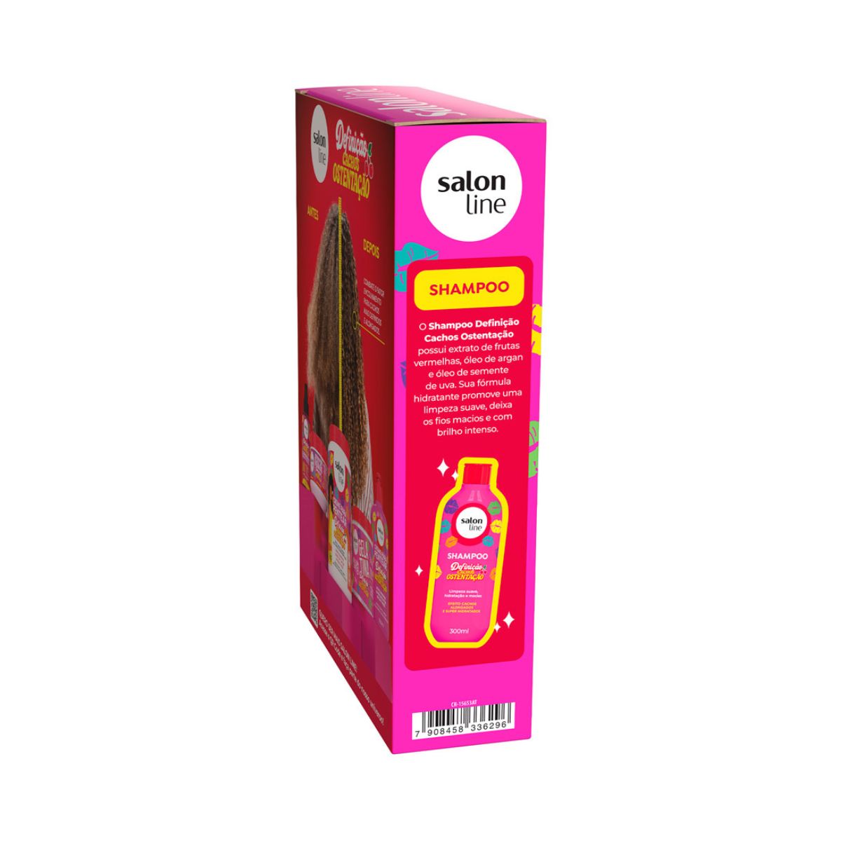 KIT SHAMPOO 300ML + CREME MULTI 300ML DEFINICAO CACHOS OSTENTACAO SALON LINE
