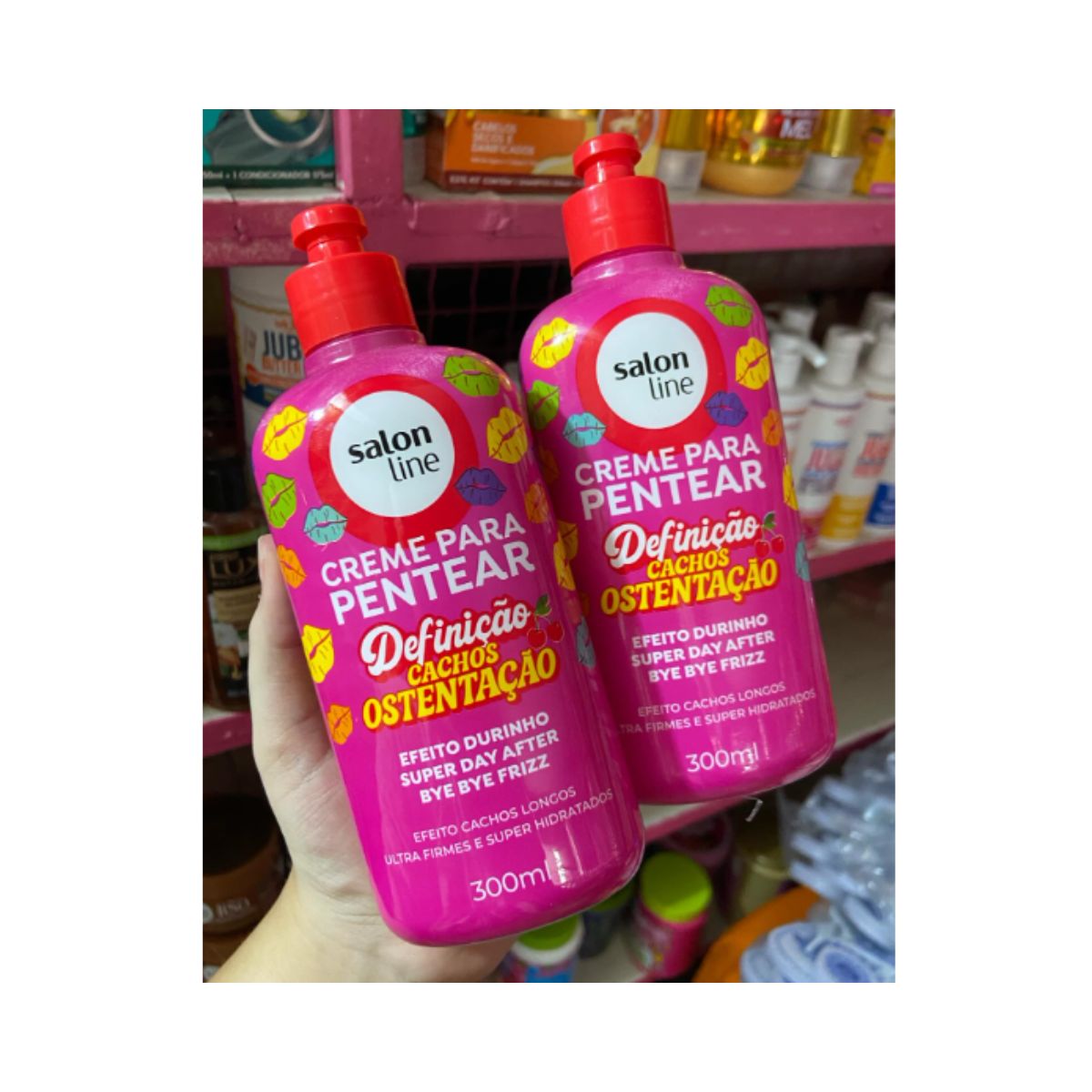 CREME PENTEAR CONDICIONADOR DEFINICAO CACHOS OSTENTACAO SALON LINE 300ML
