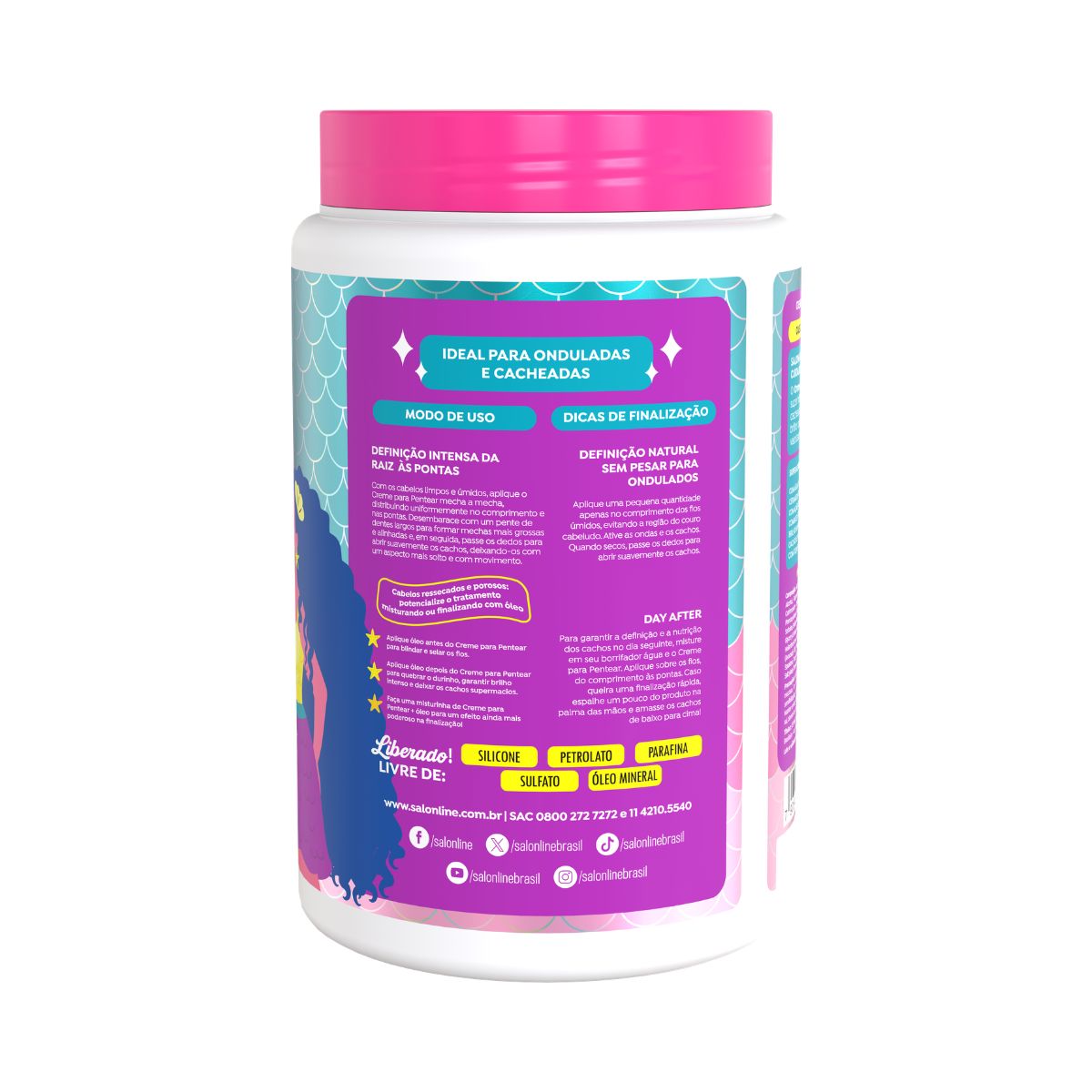 CREME PENTEAR CONDICIONADOR DEFINICAO ALONGADA CACHOS DE SEREIA SALON LINE 1KG