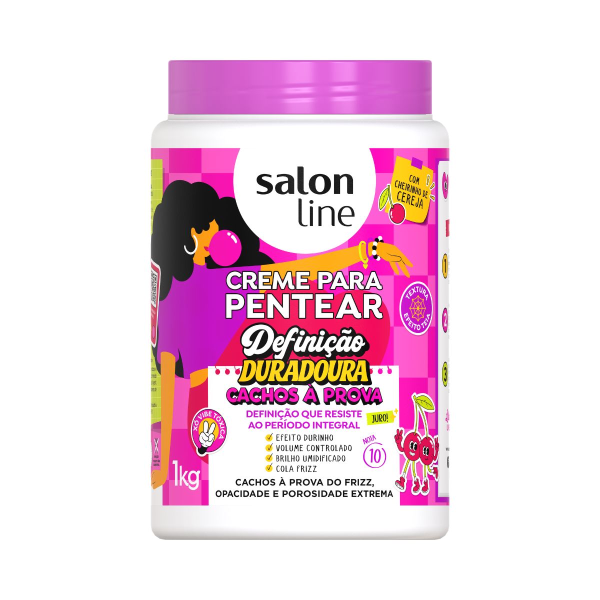 CREME PENTEAR CONDICIONADOR CEREJA DEFINICAO DURADOURA SALON LINE 1KG