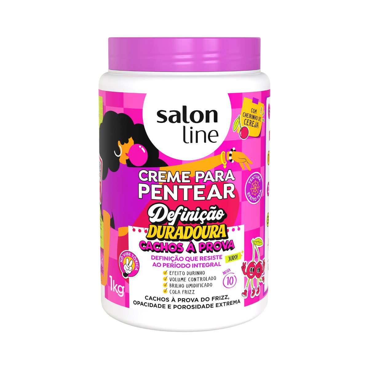 CREME PENTEAR CONDICIONADOR CEREJA DEFINICAO DURADOURA SALON LINE 1KG