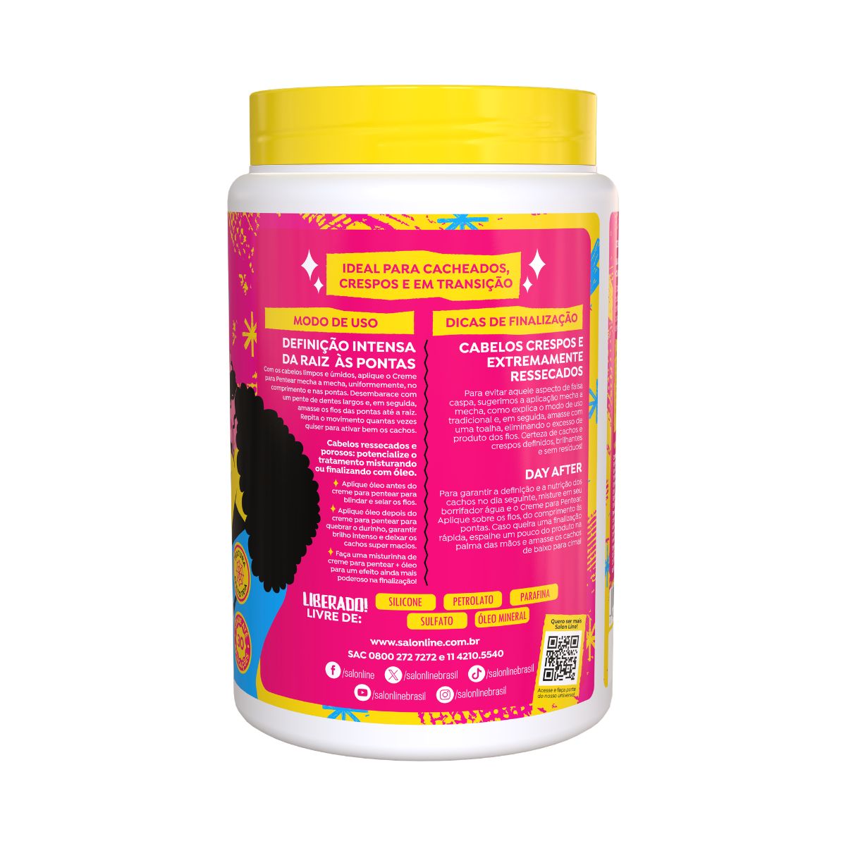 CREME PENTEAR CONDICIONADOR DEFINICAO IMEDIATA CACHOS COLA SALON LINE 1KG