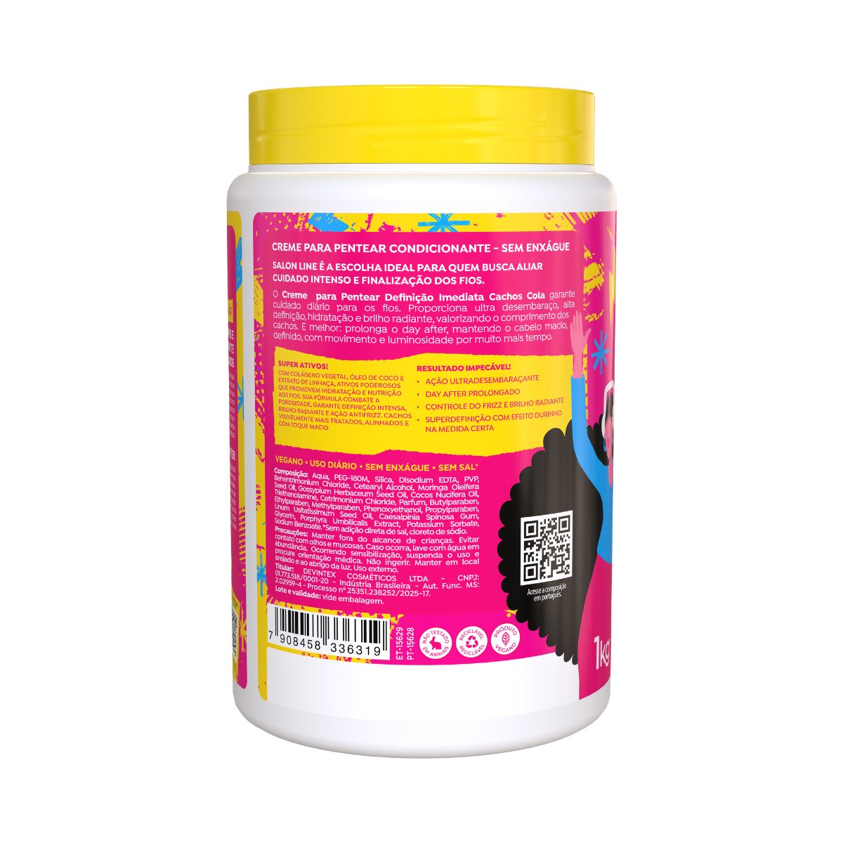 CREME PENTEAR CONDICIONADOR DEFINICAO IMEDIATA CACHOS COLA SALON LINE 1KG