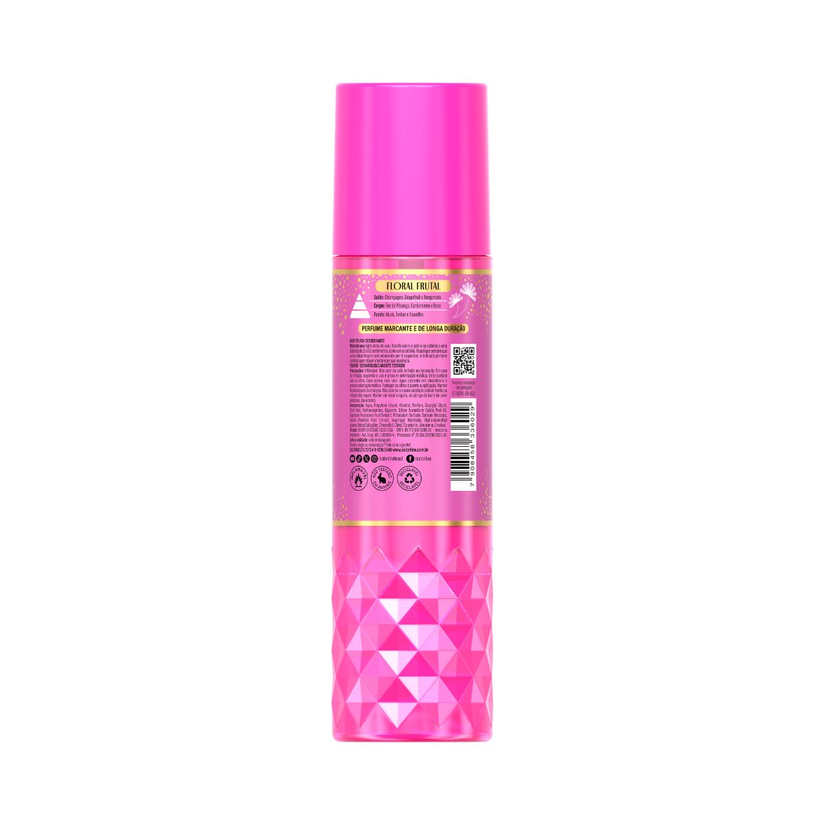 BODY SPLASH DESODORANTE PODER PINK XEROSA SALON LINE 200ML