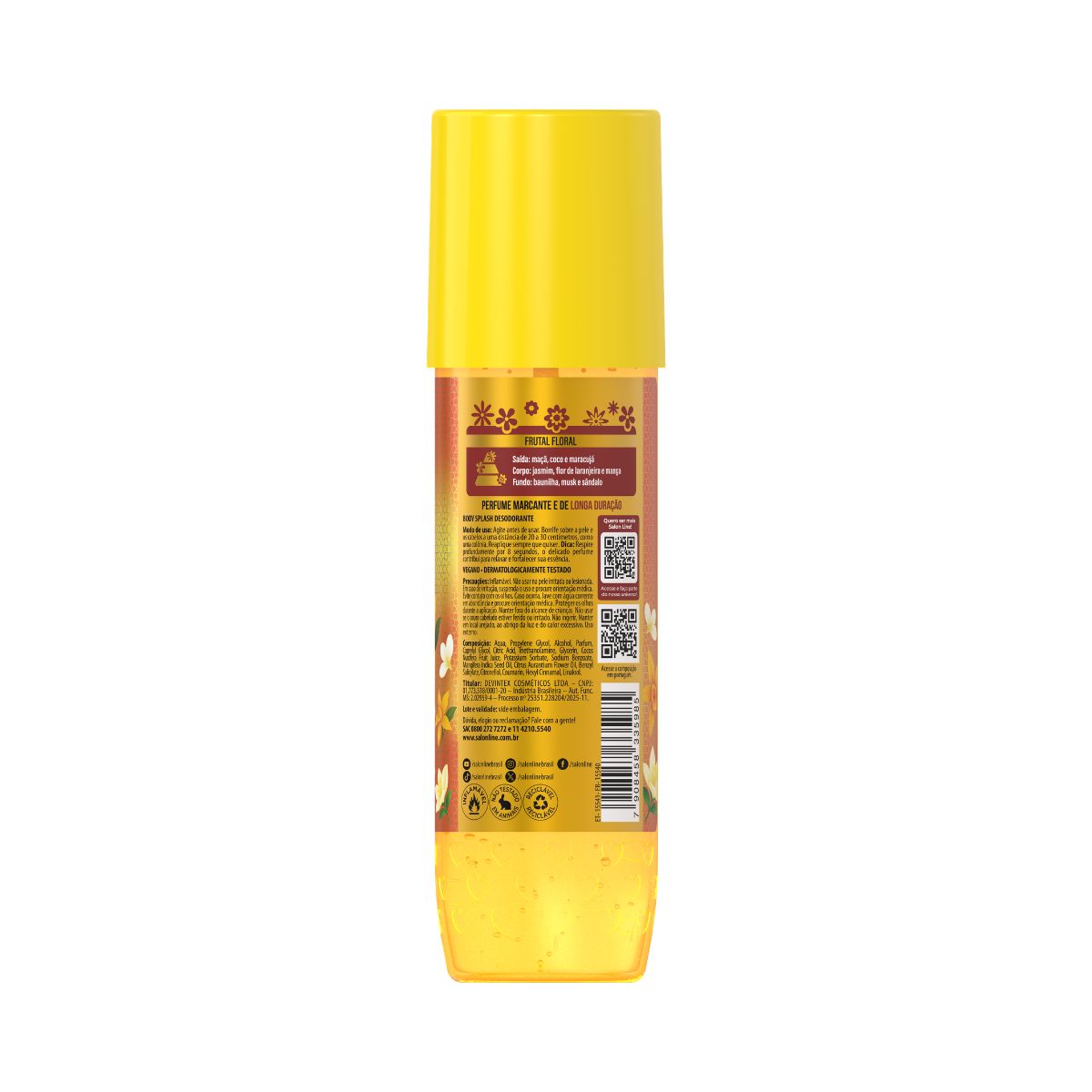 BODY SPLASH DESODORANTE VERAO ARABE XEROSA SALON LINE 200ML
