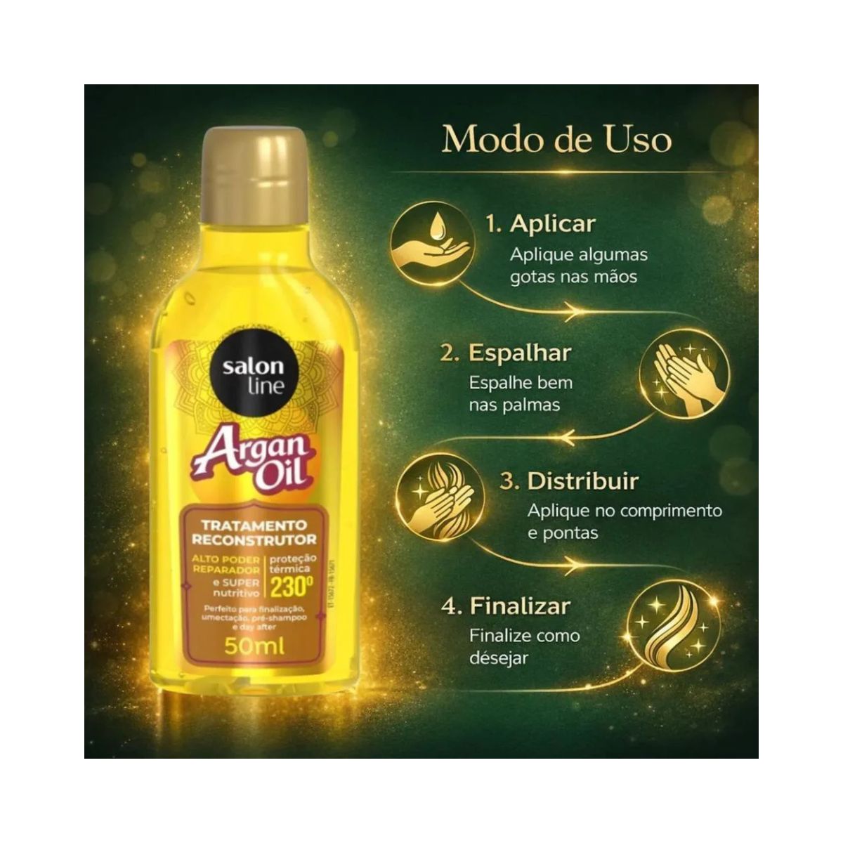 OLEO CONDICIONADOR ARGAN OIL SALON LINE 50ML