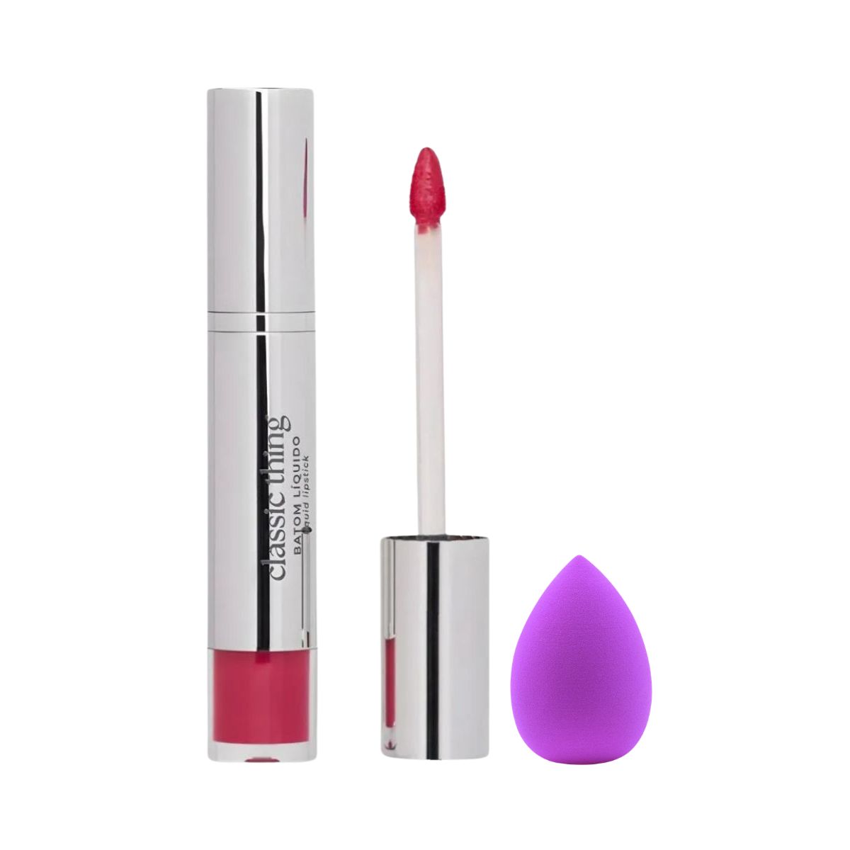 KIT RUBY ROSE BATOM LÍQUIDO BL80 + ESPONJA PARA MAQUIAGEM