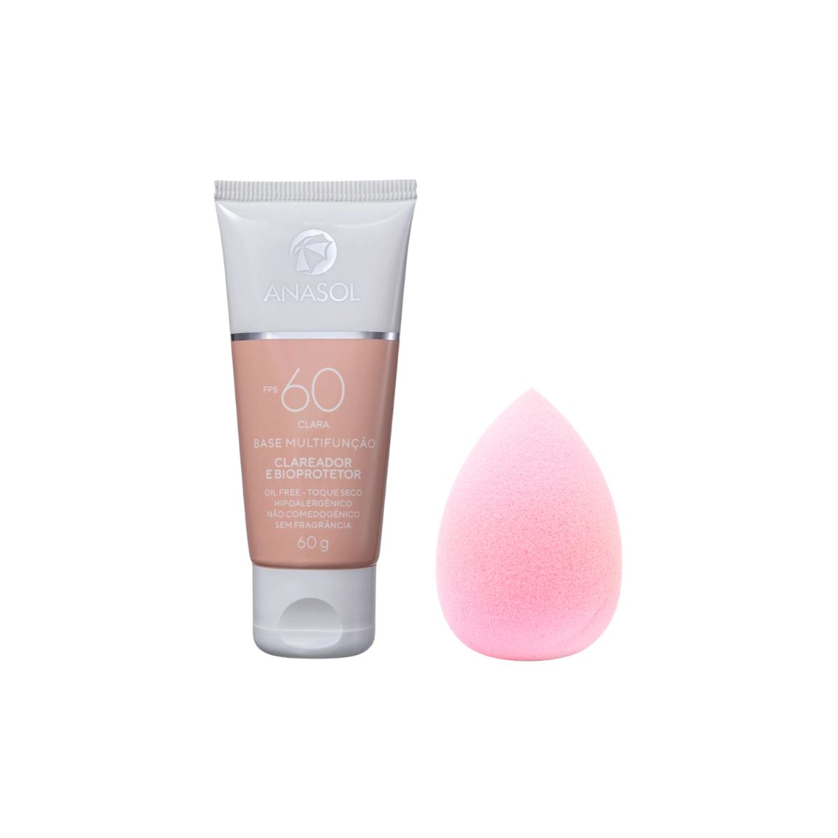 BASE ANASOL CLARA MULTIFUNÇÃO FPS60 60G COM ESPONJA
