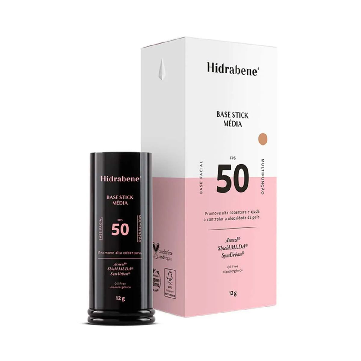 BASE STICK MÉDIO HIDRABENE FPS50 12G COM ESPONJA