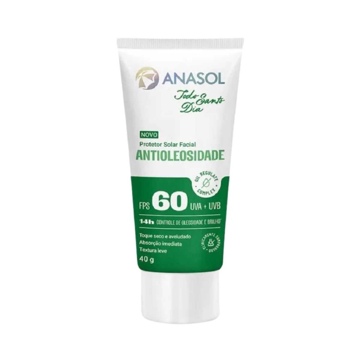PROTETOR SOLAR ANTIOLEOSIDADE FACIAL TSD FPS60 40G ANASOL COM ESPONJA