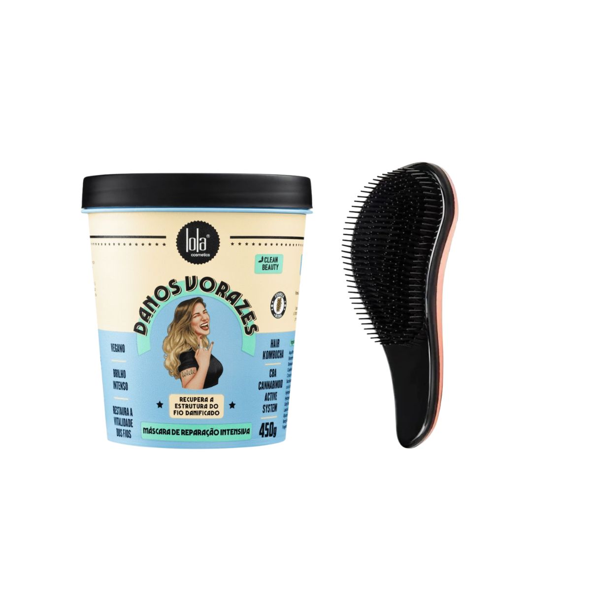 MÁSCARA DANOS VORAZES LOLA COSMETICS 450G + BRINDE ESCOVA MÁGICA