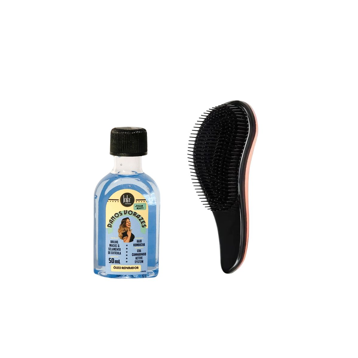 ÓLEO DANOS VORAZES LOLA COSMETICS 50ML + BRINDE ESCOVA MÁGICA