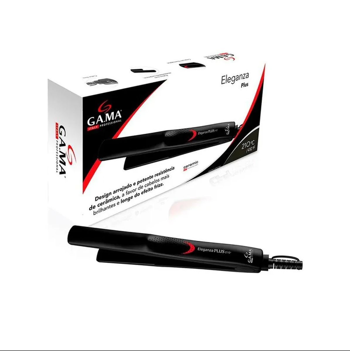 PRANCHA DE CABELO ELEGANZA PLUS 210°C BIVOLT GA.MA ITALY + BRINDE ESCOVA MÁGICA