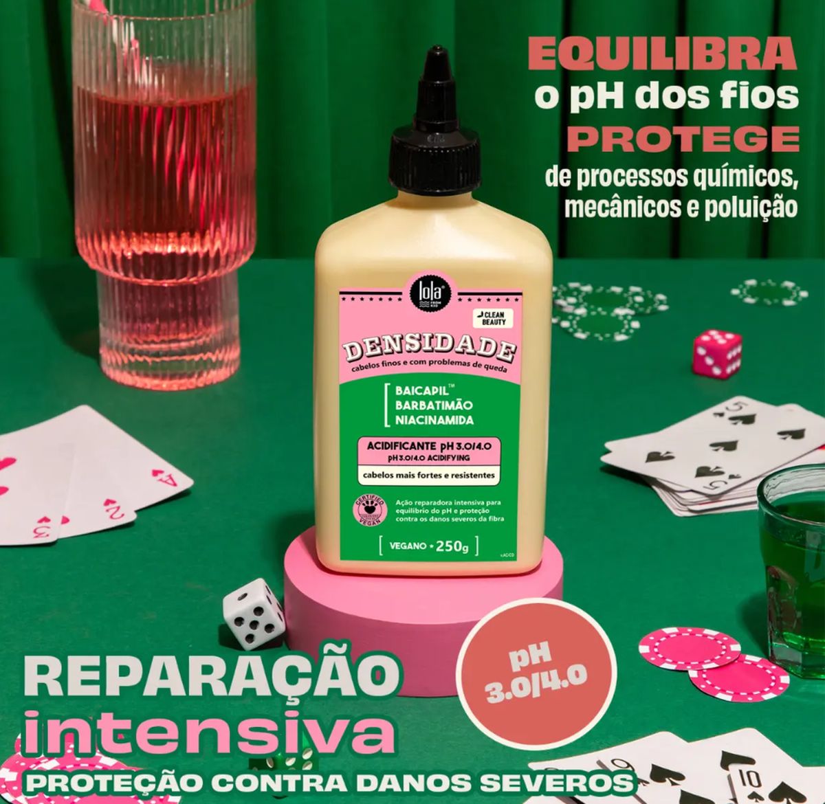 ACIDIFICANTE DENSIDADES LOLA COSMETICS 250G + BRINDE ESCOVA MÁGICA