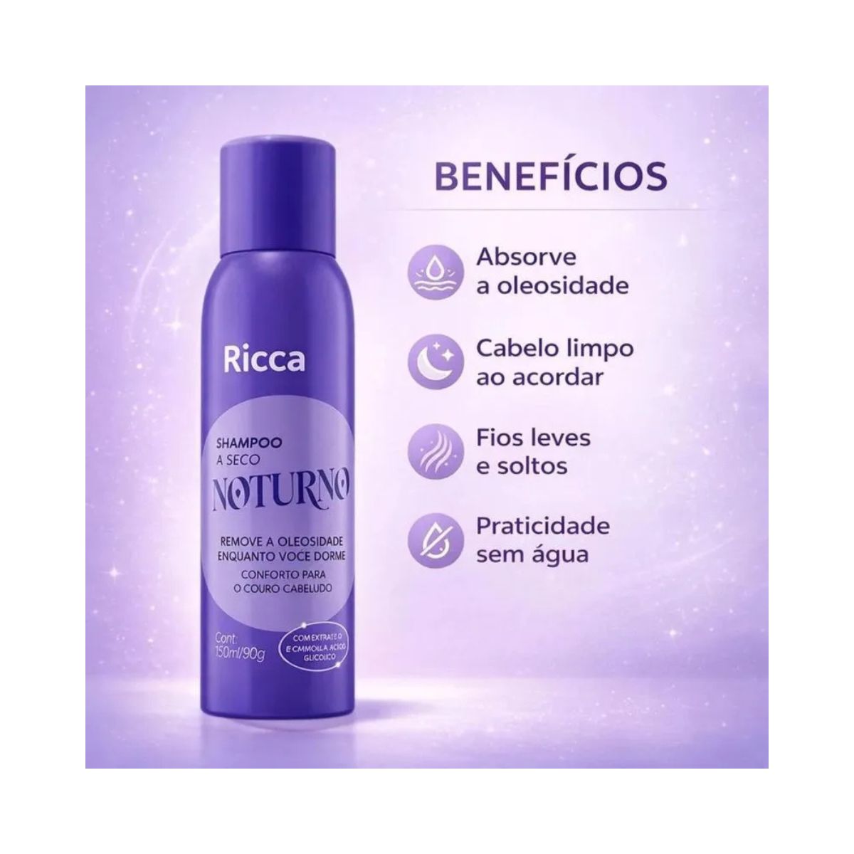 SHAMPOO A SECO NOTURNO RICCA 150ML