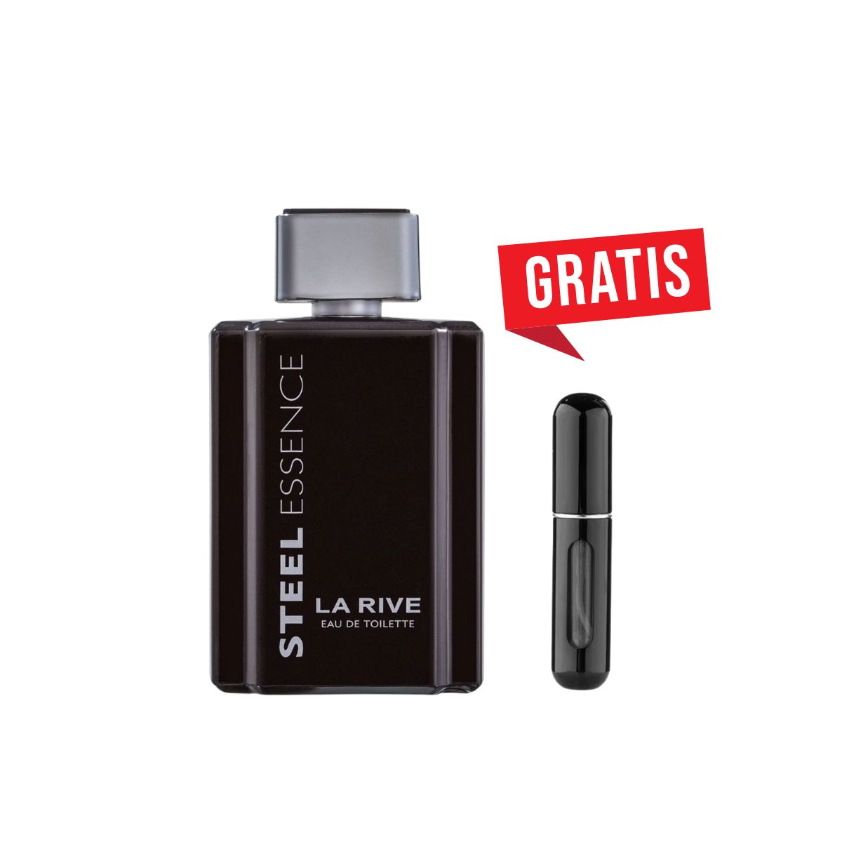 PERFUME STEEL ESSENCE LA RIVE 100ML COM PORTA PERFUME 5ML