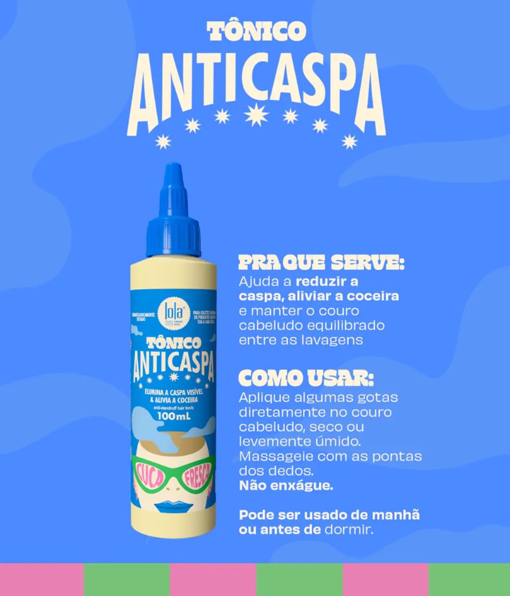 TONICO CUCA FRESCA LOLA COSMETICS 100ML COM ACESSÓRIO PARA CABELO