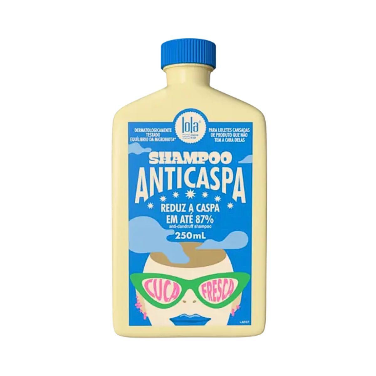 SHAMPOO ANTICASPA CUCA FRESCA LOLA COSMETICS 250ML COM ACESSORIO DE CABELO